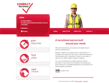 Tablet Screenshot of correctrecruitment.co.uk